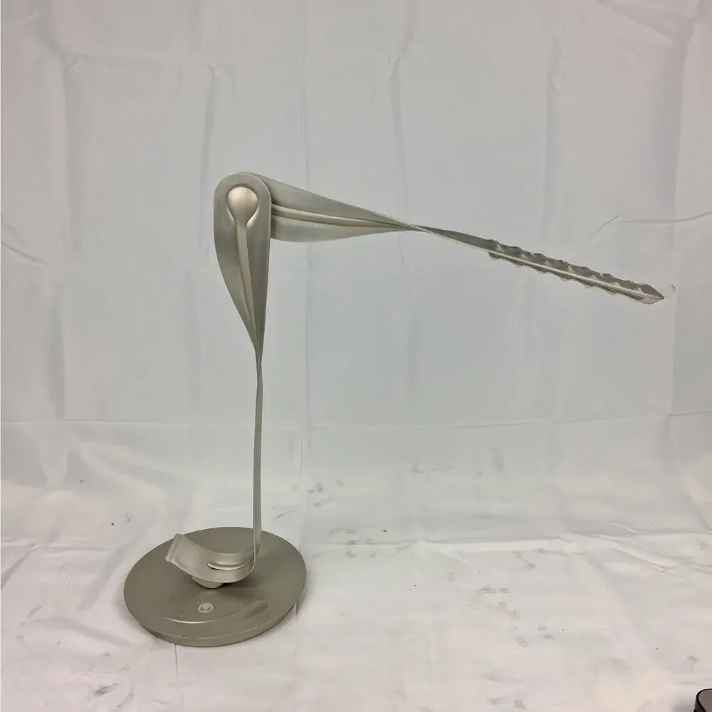 Herman Miller Leaf Personal LED Desk Lamp Silver Yves Behar Dimmable Table Light